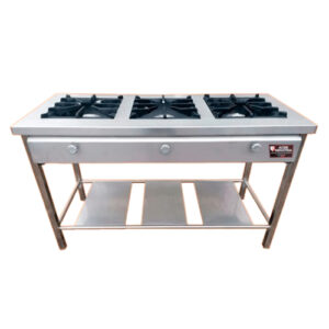 cocina industrial de 2 woks y 1 hornilla copiar