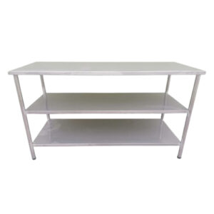 mesa de acero inoxidable de 2 niveles copiar